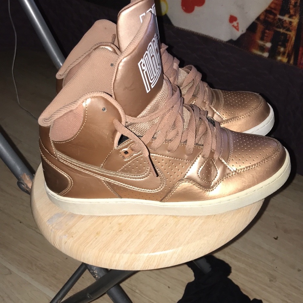 All gold Nike Force size 9